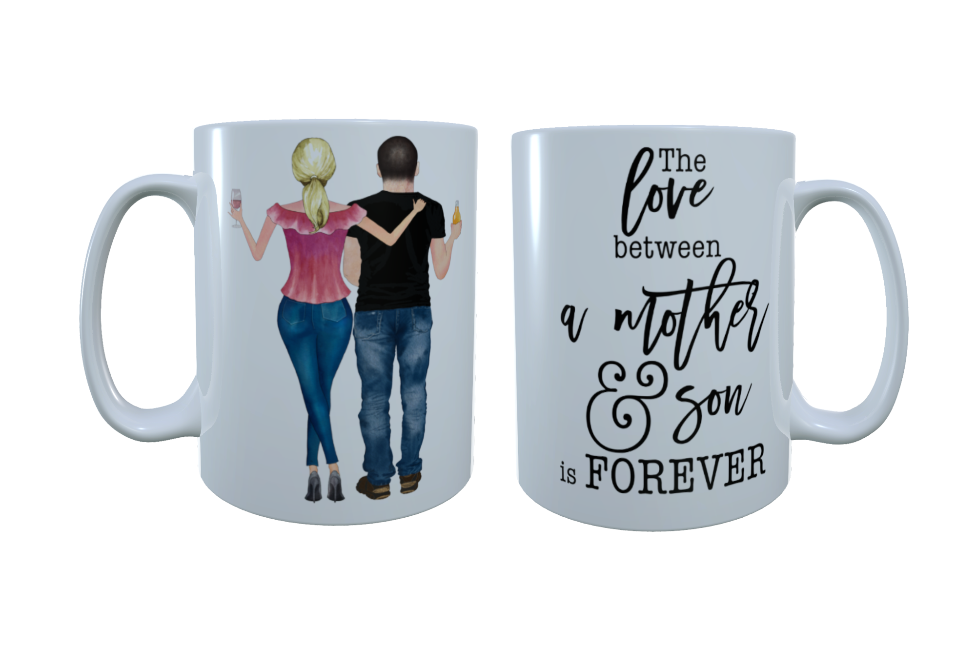 Mother & Son Mug, Custom Mothers Day Mug, Personalized Mum Son